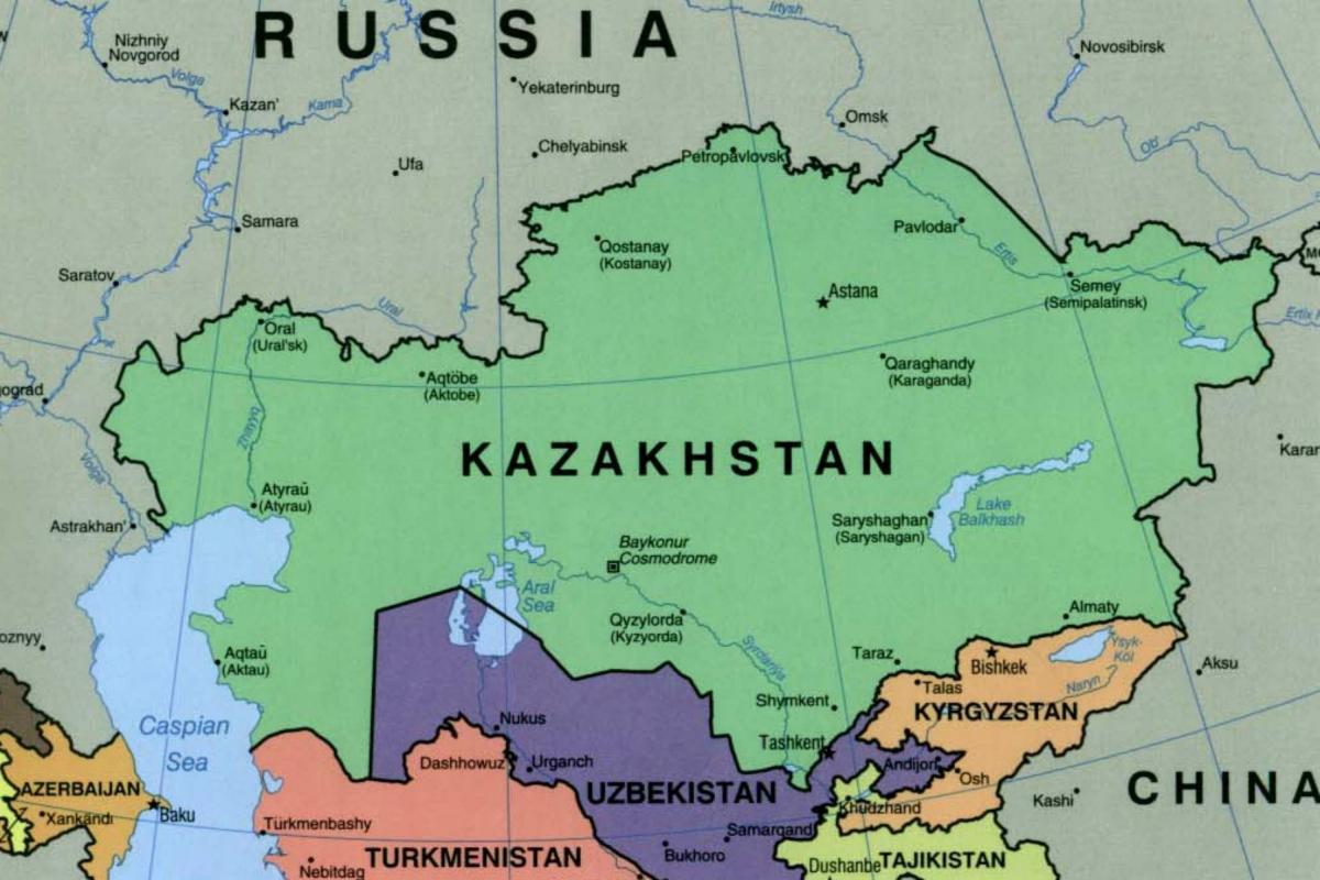 mapa de Casaquistán, almaty