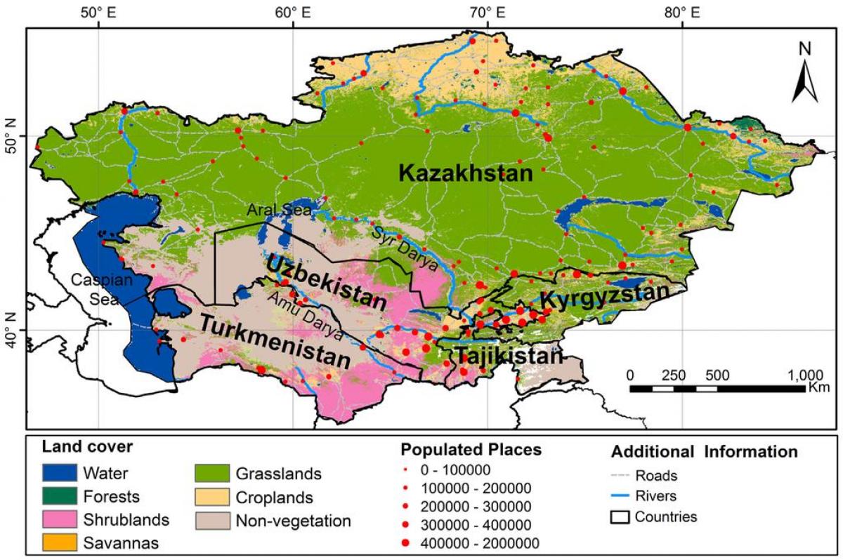 mapa de Casaquistán clima