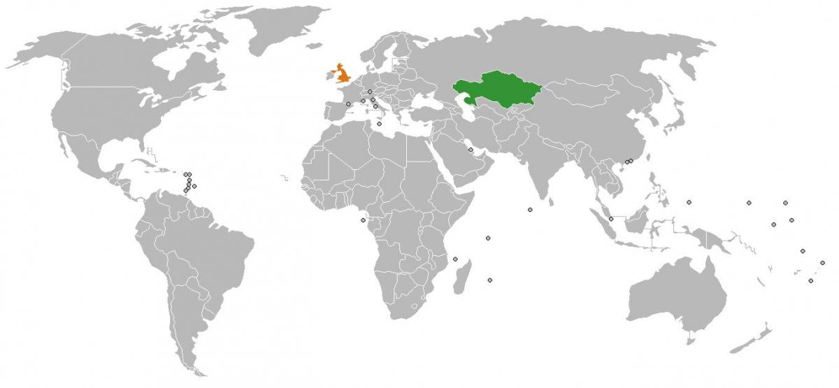 Casaquistán localización no mapa do mundo
