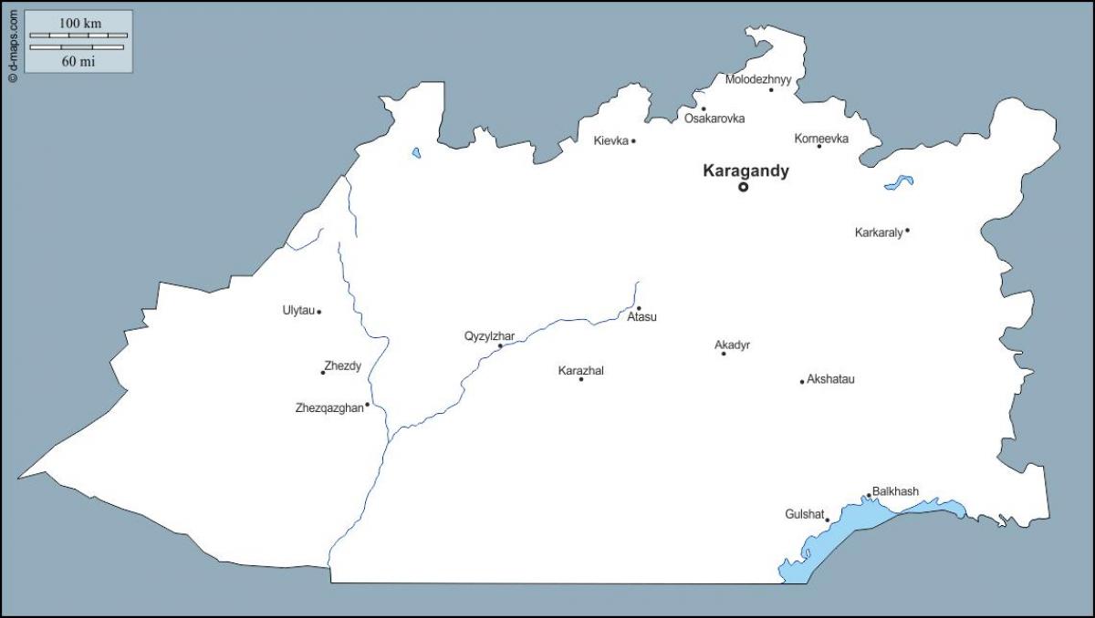 mapa de karaganda Casaquistán
