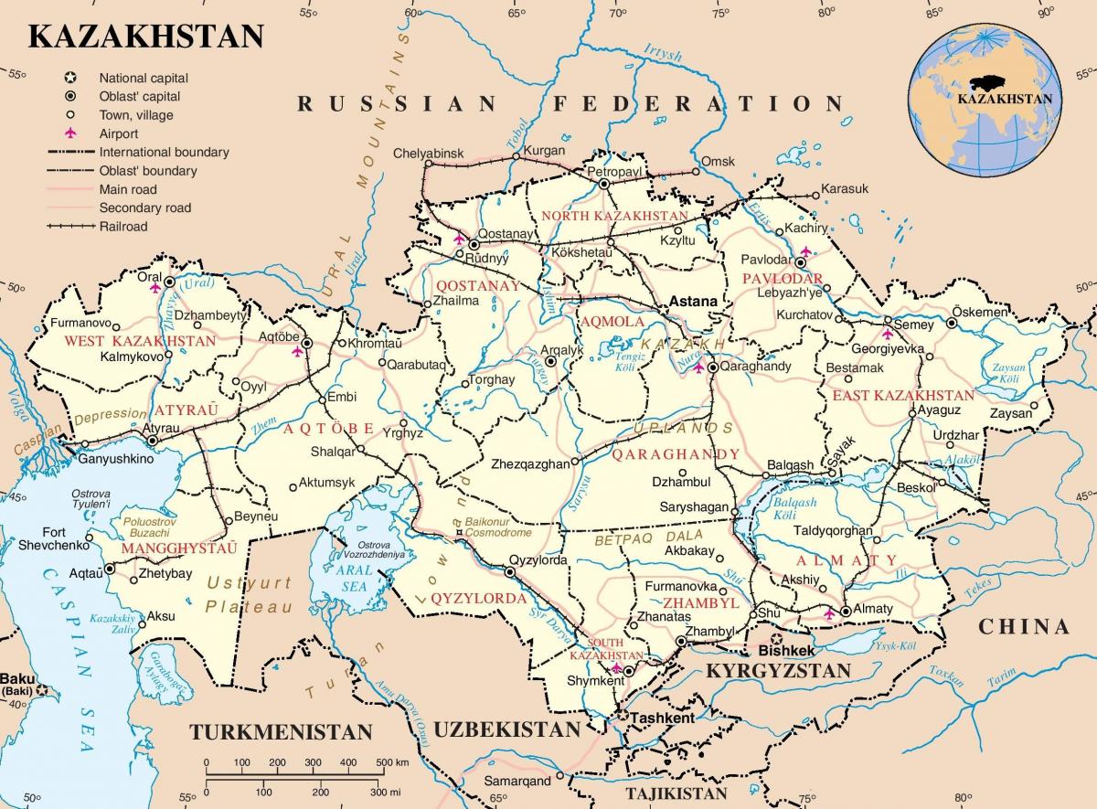 Casaquistán país mapa