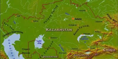 Mapa de Casaquistán física