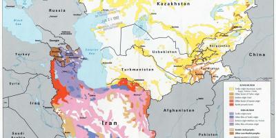 Mapa de Casaquistán relixión