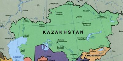 Mapa de Casaquistán, almaty
