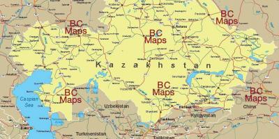 Casaquistán cidades mapa