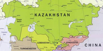 Mapa de Casaquistán tengiz
